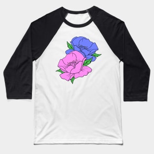 Violacea Rose Hand Drawn Gardening Gift Baseball T-Shirt